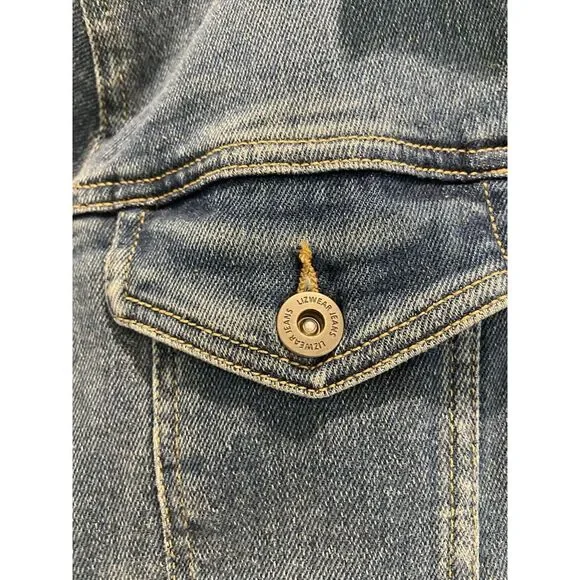 LIZ CLAIBORNE Womens Denim Jean Jacket Medium Wash Size Small S Lizwear - Picture 5 of 5